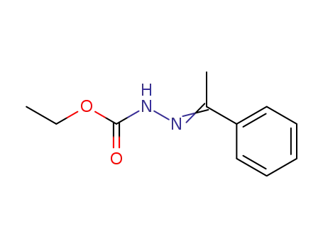Molecular Structure of 25445-76-5 (Hydrazinecarboxylic acid, (1-phenylethylidene)-, ethyl ester)