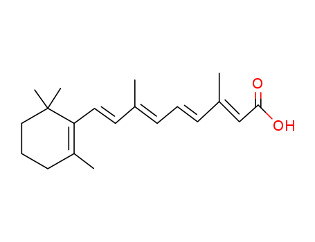 302-79-4,Tretinoin,(2E,4E,6E,8E)-3,7-dimethyl-9-(2,6,6-trimethyl-1-cyclohexenyl)nona-2,4,6,8-tetraenoate;all-trans-beta-Retinoic acid;Vitamin A acid;Tretinoine (French) (EINECS);Retin A;trans-Retinoic acid;all-trans-Vitamin A1 acid;Acide retinoique (French) (DSL);2,4, 6,8-Nonatetranoic acid, 3,7-dimethyl-9-(2,6, 6-trimethyl-1-cyclohexen-1-yl)-, (2E, 4E, 6E, 8E)-;all-trans-Retinoate;AGN 100335;Vitamin A acid sodium salt;Vitamin A1 acid, all-trans-;ATRA;Retin-A;Vesnaroid;Tretin M;all-(E)-Retinoic acid;Retinoic acid, sodium salt;beta-Retinoic acid;Cordes Vas;Aberel;Tretinoin, all-trans-;Retionic acid;Dermairol;Eudyna;Aknefug;Retinoate;all-trans-Retinoic acid;Retacnyl;Tretinoin (all-trans retinoic acid );Tretinoin USP26;
