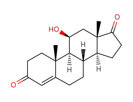 Molecular Structure of 382-44-5 (4-ANDROSTEN-11BETA-OL-3,17-DIONE)