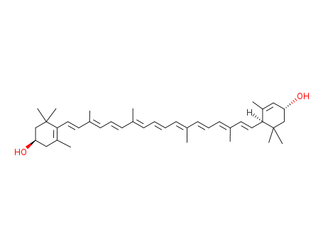 127-40-2,Xanthophyll,(3R,3'R,6'R)-Lutein;(all-E)-Lutein;6'-Hydro-4',5'-dehydro-β-carotene-3,3'-diol;Bo-Xan;E 161;E 161b;FloraGLO;FloraGLO Lutein;OS 24;Oro Glo 7;Vegetable lutein;Vegetable luteol;Xanthophyll;all-trans-(+)-Xanthophyll;all-trans-Lutein;all-trans-Xanthophyll;trans-Lutein;Lutein extract;Lutein;Marigold Flower Extract;
