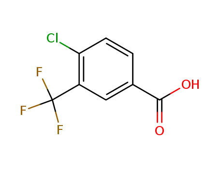 Molecular Structure of 1737-36-6 (4-CHLORO-3-(TRIFLUOROMETHYL)BENZOIC ACID)