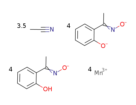 Mn4(2-hydroxyphenylethanone oxime(-2H))4(2-hydroxyphenylethanone oxime(-1H))4*3.5MeCN