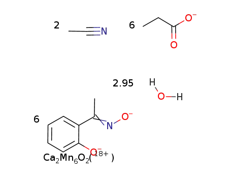 poly[[Mn(III)6Ca2O2(2-hydroxyphenylethanone oxime(-2H))6(propionato)6(H2O)2]*2MeCN*0.95H2O]
