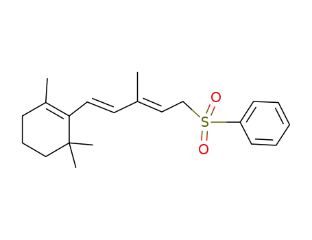 Molecular Structure of 38987-91-6 (Benzene,
[[(2E,4E)-3-methyl-5-(2,6,6-trimethyl-1-cyclohexen-1-yl)-2,4-pentadienyl]
sulfonyl]-)