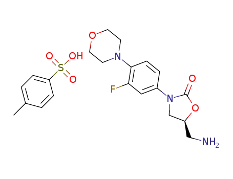 (S)-N-[[3-(3-fluoro-4-morpholinylphenyl)-2-oxo-5-oxazolidinyl]methyl]amine p-tolueneaulfonate salt