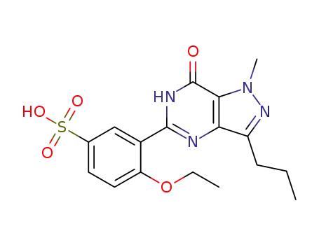 4-ethoxy-3-(1-methyl-7-oxo-3-propyl-6,7-dihydro-1H-pyrazolo[4,3-d]pyrimidin-5-yl)benzenesulfonic acid