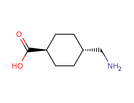 1197-18-8,Amstat,trans-4-Aminomethylcyclohexane-1-carboxylic acid;trans-4-(Aminomethyl)cyclohexanecarboxylic acid;trans-1-(Aminomethyl)cyclohexane-4-carboxylic acid;Acido tranexamico [INN-Spanish];4-(aminomethyl)cyclohexane-1-carboxylic acid;Cyclohexanecarboxylic acid, 4- (aminomethyl)-, trans-;Frenolyse;Tamcha;Cyclohexanecarboxylic acid,4-(aminomethyl)-,trans-;Trans-4-(Aminomethyl)cyclohexane-1-carboxylic acid;trans-1-Aminomethylcyclohexane-4-carboxylic acid;Tranex;trans-4-(Aminomethyl)cyclohexanecarboxylic acid; Tranexamic Acid;Tranesamic acid;CYCLO CAPRON;Transamin;Tranexan;Rikavarin-S;Rikavarin (TN);4-(Aminomethyl)cyclohexanecarboxylic acid;Hexatron;Trans-p-(Aminomethyl)cyclohexanecarboxylic acid;Amikapron;Cyclohexanecarboxylic acid, 4-(aminomethyl)-, trans-;Ugurol;trans-4-(Aminomethyl)-1-cyclohexanecarboxylic acid;