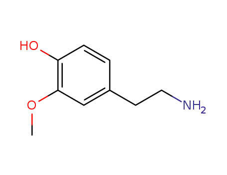 Molecular Structure of 554-52-9 (4-(2-AMINO-ETHYL)-2-METHOXY-PHENOL)
