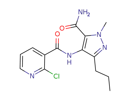 N-(5-carbamoyl-1-methyl-3-propyl-1H-pyrazol-4-yl)-2-chloronicotinamide
