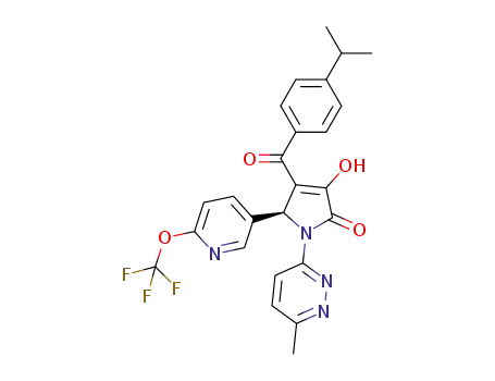 3-hydroxy-4-(4-isopropylbenzoyl)-1-(6-methylpyridazin-3-yl)-5(R)-(6-(trifluoromethoxy)pyridin-3-yl)-1H-pyrrol-2(5H)-one
