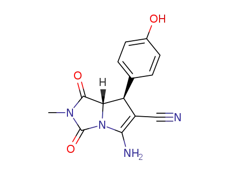 (trans-7,7a)-5-amino-7-(4-hydroxyphenyl)-2-methyl-1,3-dioxo-2,3,7,7a-tetrahydro-1Hpyrrolo[1,2-c]imidazole-6-carbonitrile