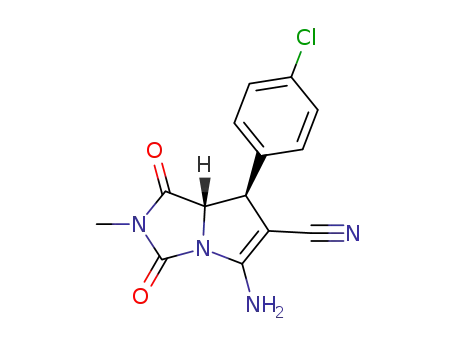 (trans-7,7a)-5-amino-7-(4-chlorophenyl)-2-methyl-1,3-dioxo-2,3,7,7a-tetrahydro-1Hpyrrolo[1,2-c]imidazole-6-carbonitrile