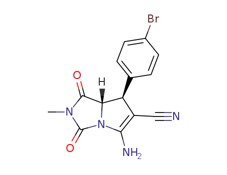 (trans-7,7a)-5-amino-7-(4-bromophenyl)-2-methyl-1,3-dioxo-2,3,7,7a-tetrahydro-tetrahydro-1H-pyrrolo[1,2-c]imidazole-6-carbonitrile