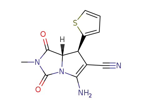 (trans-7,7a)-5-amino-2-methyl-1,3-dioxo-7-(thiophen-2-yl)-2,3,7,7a-tetrahydro-1H-pyrrolo[1,2-c]imidazole-6-carbonitrile