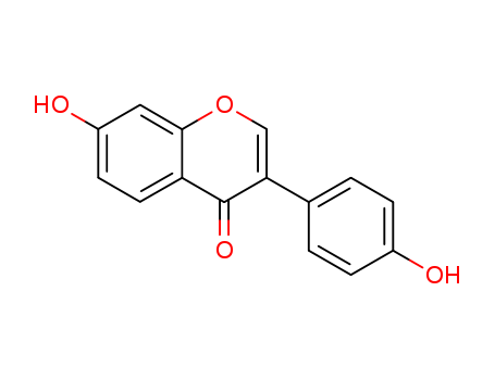 486-66-8,Daidzein,7-Hydroxy-3-(4-hydroxyphenyl)-4-benzopyrone;Daidzein (6CI);7-hydroxy-3-(4-hydroxyphenyl)-4H-chromen-4-one;Isoflavone, 4,7-dihydroxy- (8CI);7-Hydroxy-3-(4-hydroxyphenyl)-4H-1-benzopyran-4-one;7-hydroxy-3-(4-hydroxyphenyl)chromen-4-one;4,7-Dihydroxyisoflavone;7,4-Dihydroxyisoflavone;Daidzeol;4',7-dihydroxyisoflavone;4H-1-Benzopyran-4-one,7-hydroxy-3-(4- hydroxyphenyl)-;