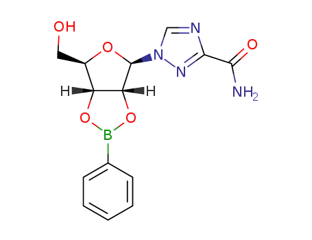 1-(2,3-di-O-phenylboranylidene-β-D-ribofuranosyl)-1H-1,2,4-triazole-3-carboxamide