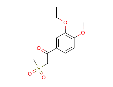 Molecular Structure of 1450657-28-9 (1-(3-Ethoxy-4-Methoxyphenyl)-2-(Methylsulfonyl) ethanone)