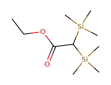 Molecular Structure of 65946-55-6 (Acetic acid, bis(trimethylsilyl)-, ethyl ester)