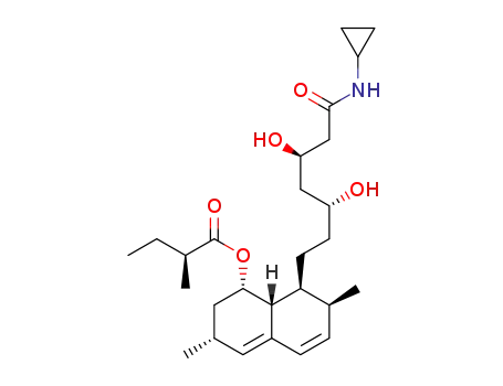 N-cyclopropyl-7-[1,2,6,7,8,8a(R)-hexahydro-2(s),6(R)-dimethyl-8(s)-[[2(S)-methylbutanoyl]oxy]-1(S)-naphthyl]-3(R),5(R)-dihydroxyheptanoic acid amide