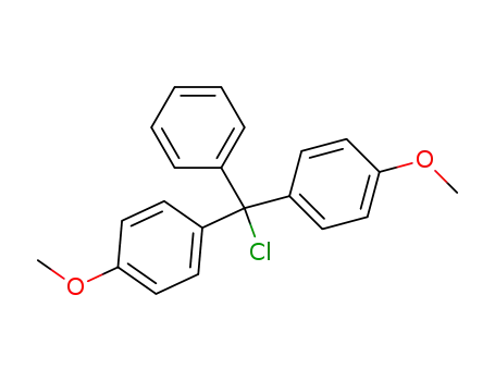 Molecular Structure of 40615-36-9 (4,4'-Dimethoxytrityl chloride)