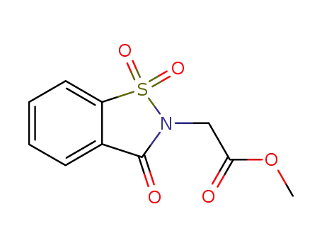 Molecular Structure of 6639-62-9 (methyl 3-oxo1,2-benzisothiazole-2(3H)-acetate 1,1-dioxide)
