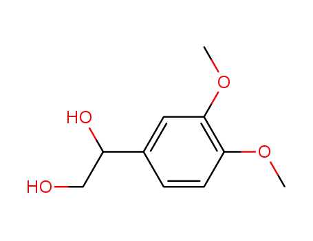 Molecular Structure of 13443-56-6 (1,2-Ethanediol, 1-(3,4-dimethoxyphenyl)-)