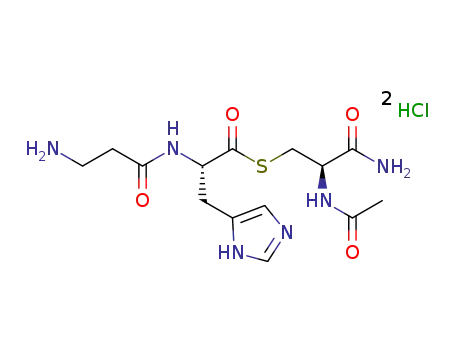 (S)-S-((R)-2-acetamido-3-amino-3-oxopropyl)-2-(3-aminopropanamido)-3-(1H-imidazol-5-yl)propanethioate dihydrochloride