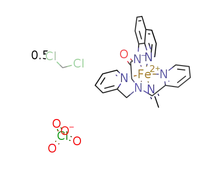 [FeII(2-[bis(pyridin-2-ylmethyl)]amino-N-quinolin-8-yl-acetamido)(MeCN)]ClO4*0.5CH2Cl2