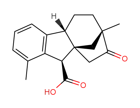 Molecular Structure of 5937-49-5 (Gibba-1,3,4a(10a)-triene-10-carboxylic acid,1,7-dimethyl-8-oxo-,(4b&acirc;,7&acirc;,9a&acirc;,10&acirc;)- )