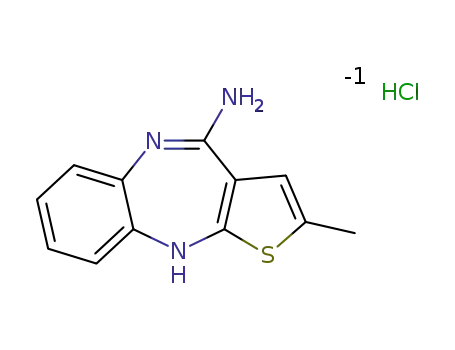 4-amino-2-methyl-10H-thiene [2,3-b][1,5]-benzodiazepine hydrochloride