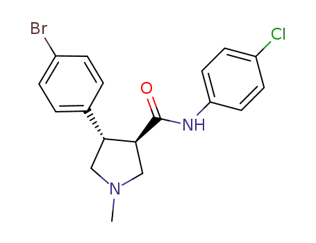 (3R,4S)-4-(4-bromophenyl)-1-methyl-pyrrolidine-3-carboxylic acid (4-chlorophenyl)amide