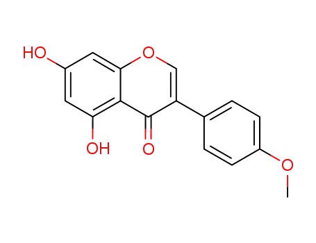 Molecular Structure of 491-80-5 (5,7-Dihydrox -4'-methoxyisoflavone)