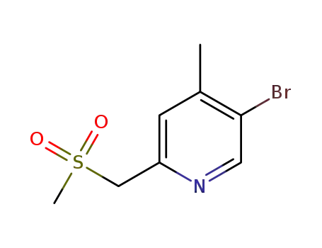 5-bromo-4-methyl-2-((methylsulfonyl)methyl)pyridine