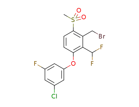 3-(bromomethyl)-1-(3-chloro-5-fluoro-phenoxy)-2-(difluoromethyl)-4-methylsulfonylbenzene