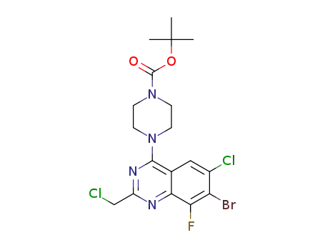 tert-butyl 4-(7-bromo-6-chloro-2-(chloromethyl)-8-fluoroquinazolin-4-yl)piperazine-1-carboxylate