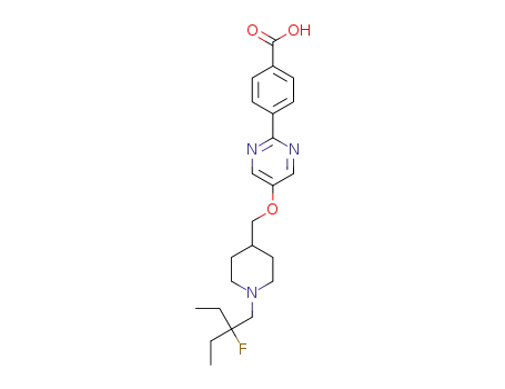 4-(5-((1-(2-ethyl-2-fluorobutyl)piperidin-4-yl)methyloxy)pyrimidin-2-yl)benzoic acid