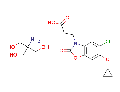 2-amino-2-(hydroxymethyl)propane-1,3-diol 3-(5-chloro-6-cyclopropoxy-2-oxo-2,3-dihydro-1,3-benzoxazol-3-yl)propanoic acid
