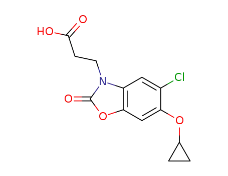 3-(5-chloro-6-cyclopropoxy-2-oxo-2,3-dihydro-1,3-benzoxazol-3-yl)propanoic acid