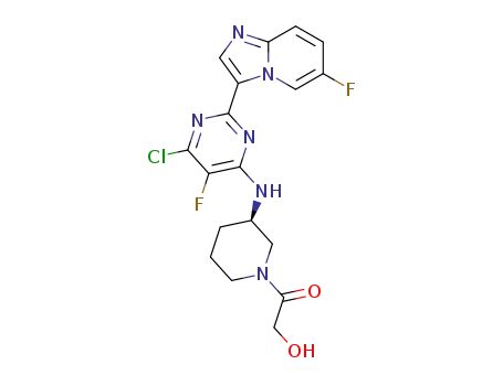 2-((3R)-3-{[6-chloro-5-fluoro-2-(6-fluoroimidazo[1,2-a]pyridin-3-yl)pyrimidin-4-yl]amino} piperidin-1-yl)-2-oxoethanol