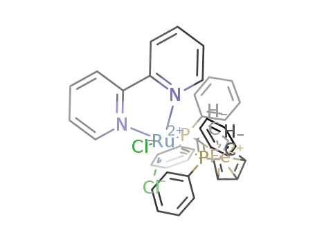 cis-[RuCl2(1,1′-bis(diphenylphosphino)ferrocene)(2,2′-bipyridine)]