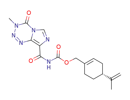 (3-methyl-4-oxo-3,4-dihydroimidazo[5,1-d][1,2,3,5]tetrazine-8-carbonyl)-carbamic acid-4-isopropenylcyclohex-1-enylmethyl ester
