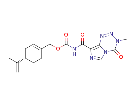 (3-methyl 4-oxo-3,4-dihydroimidazo[5,1-d][1,2,3,5]tetrazine-8-carbonyl)carbamic acid-4-isopropenyl cyclohex-1-enylmethyl ester