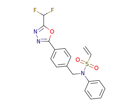N-(4-(5-(difluoromethyl)-1,3,4-oxadiazol-2-yl)benzyl)-N-phenylethenesulfonamide