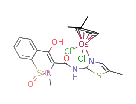 dichlorido(4-hydroxy-2-methyl-1,1-dioxo-1,2-dihydro-λ'6-benzo[e][1,2]thiazine-3-carboxylic acid(5-methyl-thiazol-2-yl)amide)(η6-p-cymene)osmium(II)