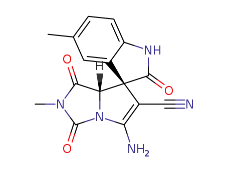 (trans-3,7a')-5'-amino-2',5-dimethyl-1',2,3'-trioxo-1',2',3',7a'-tetrahydrospiro[indoline-3,7'-pyrrolo[1,2-c]imidazole]-6'-carbonitrile