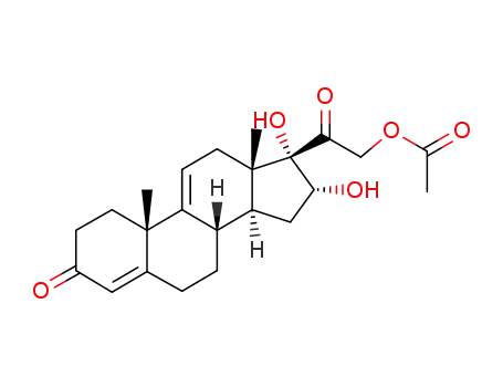 Molecular Structure of 74220-43-2 (16alpha,17,21-trihydroxypregna-4,9(11)-diene-3,20-dione 21-acetate)