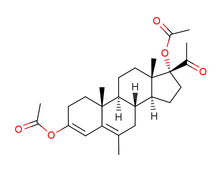 Molecular Structure of 986-96-9 (6-methyl-20-oxopregna-3,5-diene-3,17-diyl diacetate)