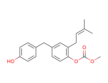 4-(4-hydroxybenzyl)-2-(3-methylbut-2-enyl)phenyl methyl carbonate