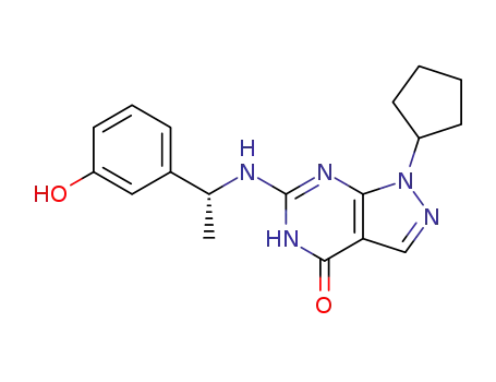 (R)-1-cyclopentyl-6-((1-(3-hydroxyphenyl)ethyl)amino)-1Hpyrazolo[3,4-d]pyrimidin-4(5H)-one