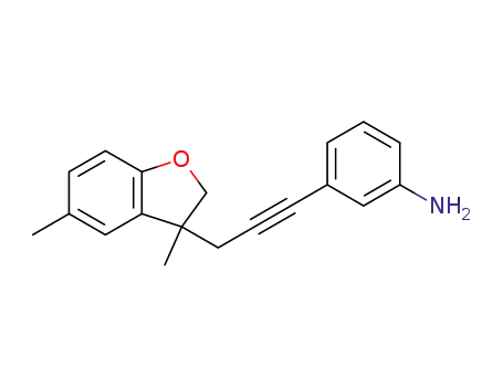 3-[3-(3,5-dimethyl-2,3-dihydro-1-benzofuran-3-yl)prop-1-ynyl]aniline
